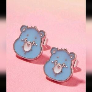 Blue Care Bears Stud Earrings